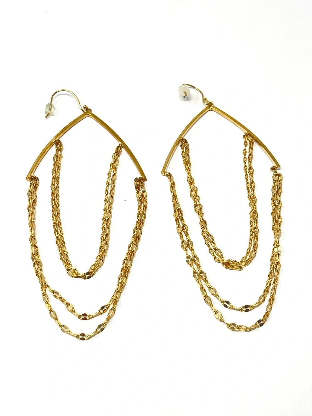 New Anthropologie Delicate Chain Gold Earrings